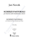 Jan Novák: Scherzi pastorali pro klarinet (nebo basklarinet) a klavír - galerie 1