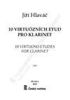 Jiří Hlaváč: 10 virtuózních etud pro klarinet - galerie 1