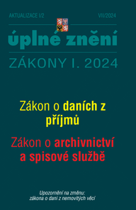 E-kniha Aktualizace I/2 / 2024 - o daních z příjmů, o archivnictví a spisové službě