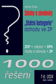 E-kniha 1000 řešení č. 7-8 / 2024 - Zálohy a závdavky