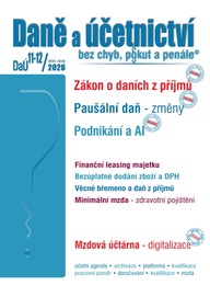 E-kniha DaÚ č. 11-12 / 2026 - Paušální daň – změny v roku 2027