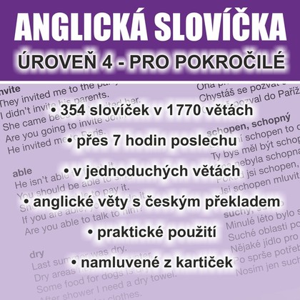 Mluvené slovo Anglická slovíčka - úroveň 4 pro pokročilé