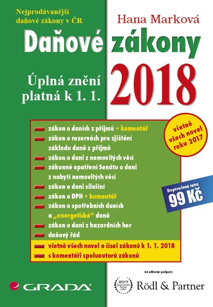 E-kniha Daňové zákony 2018