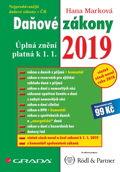 E-kniha Daňové zákony 2019