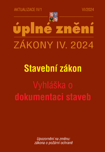 E-kniha Aktualizace IV/1 / 2024 - Stavební zákon
