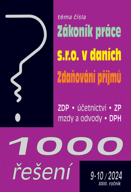 E-kniha 1000 řešení č. 9-10 / 2024 - Zákoník práce – novela