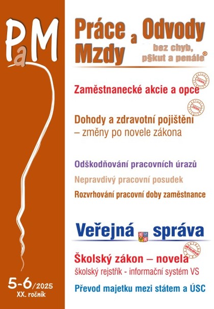 E-kniha PaM č. 5-6 / 2025 - Zaměstnanecké akcie a opce - změny
