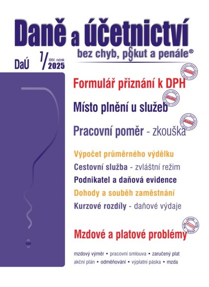 E-kniha DaÚ č. 7 / 2025 - Formulář přiznání k DPH – změny