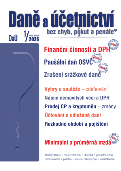 E-kniha DaÚ č. 1 / 2026 - Finanční činností a DPH