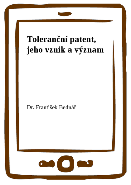E-kniha Toleranční patent, jeho vznik a význam