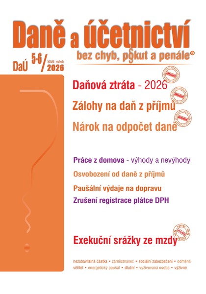 E-kniha DaÚ č. 5-6 / 2026 - Daňová ztráta v roce 2026