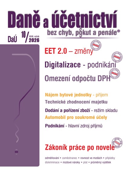 E-kniha DaÚ č. 10 / 2026 - EET 2.0 – změny v daních
