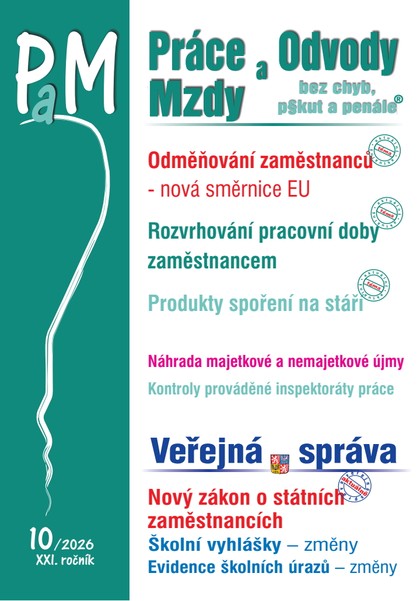 E-kniha PaM č. 10 / 2026 - Odměňování zaměstnanců – změny podle nové směrnice EU