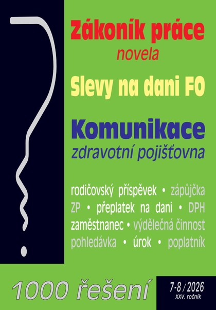 E-kniha 1000 řešení č. 7-8 / 2026 - Zákoník práce po novelách