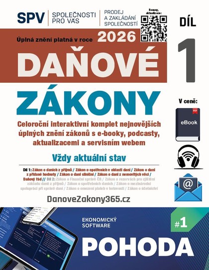 E-kniha Daňové zákony 2026 (Díl 1.)