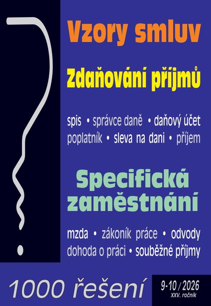 E-kniha 1000 řešení č. 9-10 / 2026 - Vzory smluv – daňové řízení