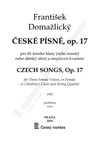 František Domažlický: České písně pro tři ženské hlasy (nebo dětský/ženský sbor) a smyčcové kvarteto, op. 17 - galerie 1