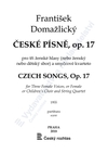 František Domažlický: České písně pro tři ženské hlasy (nebo dětský/ženský sbor) a smyčcové kvarteto, op. 17 - galerie 1