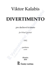 Viktor Kalabis: Divertimento pro dechové kvinteto, op. 10 - galerie 1