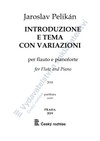 Jaroslav Pelikán: Introduzione e tema con variazioni per flauto e pianoforte - galerie 1