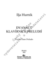 Ilja Hurník: Dvanáct klavírních preludií - galerie 1