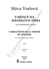Sláva Vorlová: Variace na Händlovo téma pro basklarinet a klavír - galerie 1