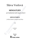 Sláva Vorlová: Miniatury pro basklarinet (nebo fagot) a klavír, op. 55 - galerie 1