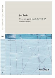 Noty Jan Zach: Concerto per il Cembalo obligato, Violino Primo, Violino Secondo, Viola e Violoncello GS C 17