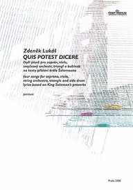 Noty Zdeněk Lukáš: Quis potest dicere