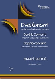Noty Hanuš Bartoň: Dvojkoncert pro klarinet, altový saxofon a orchestr