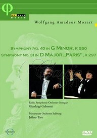 DVD Mozart SYMPHONY No. 40 in G MINOR, K 550 SYMPHONY No. 31 in D MAJOR "Paris", K 297