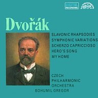 Hudba Dvořák: Slovanské rapsódie, Můj domov, Symfonické variace, Píseň bohatýrská, Scherzo capriccioso