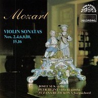 Hudba Mozart: Sonáty pro housle a cembalo č. 2, 4, 6, 8, 10, 15, 16