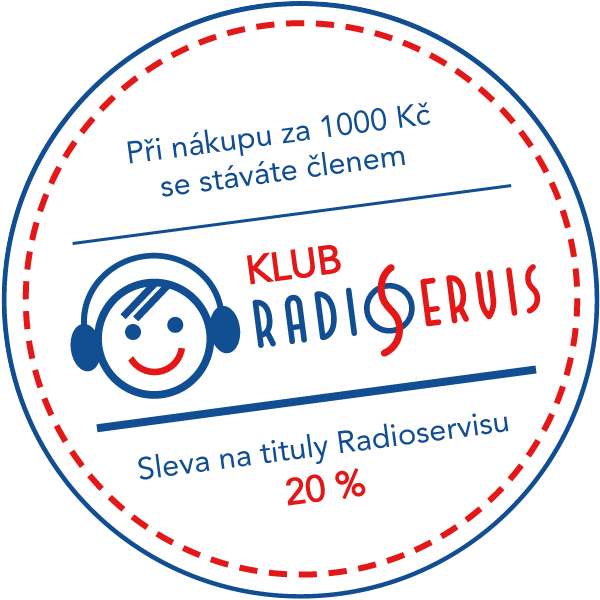 Při nákupu za 1000 Kč se stáváte členem Klubu Radioservis a získáváte automaticky slevu až 20 %